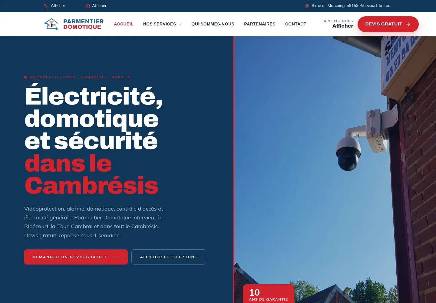 Site internet Parmentier Domotique