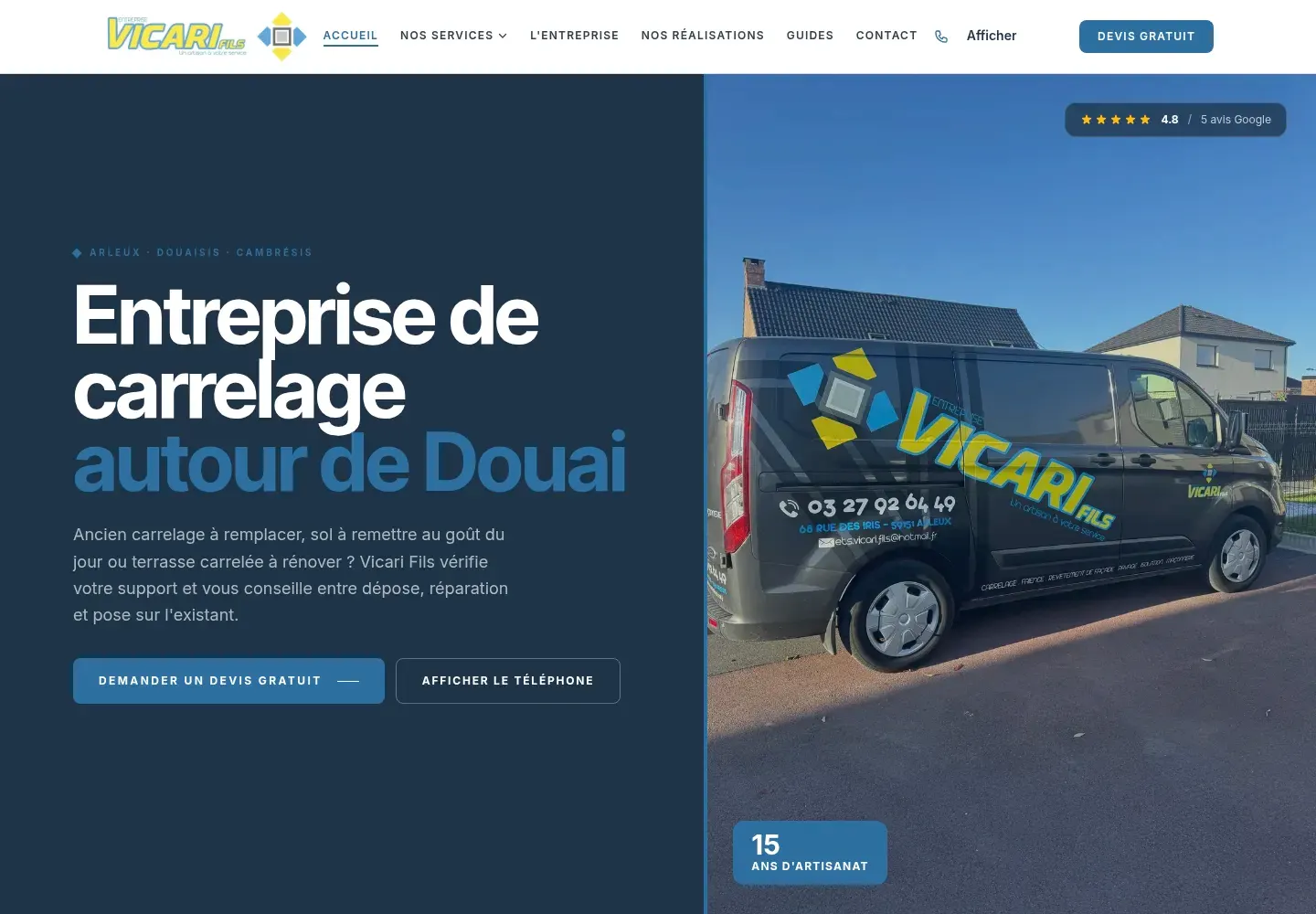 Site internet Vicari Fils